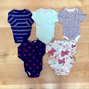 3-6 month long sleeve onesie lot